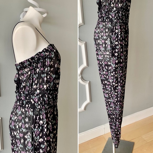 Etoile Isabel Marant Timea Floral-Print Strapless Jumpsuit Size 10 - Picture 7 of 12